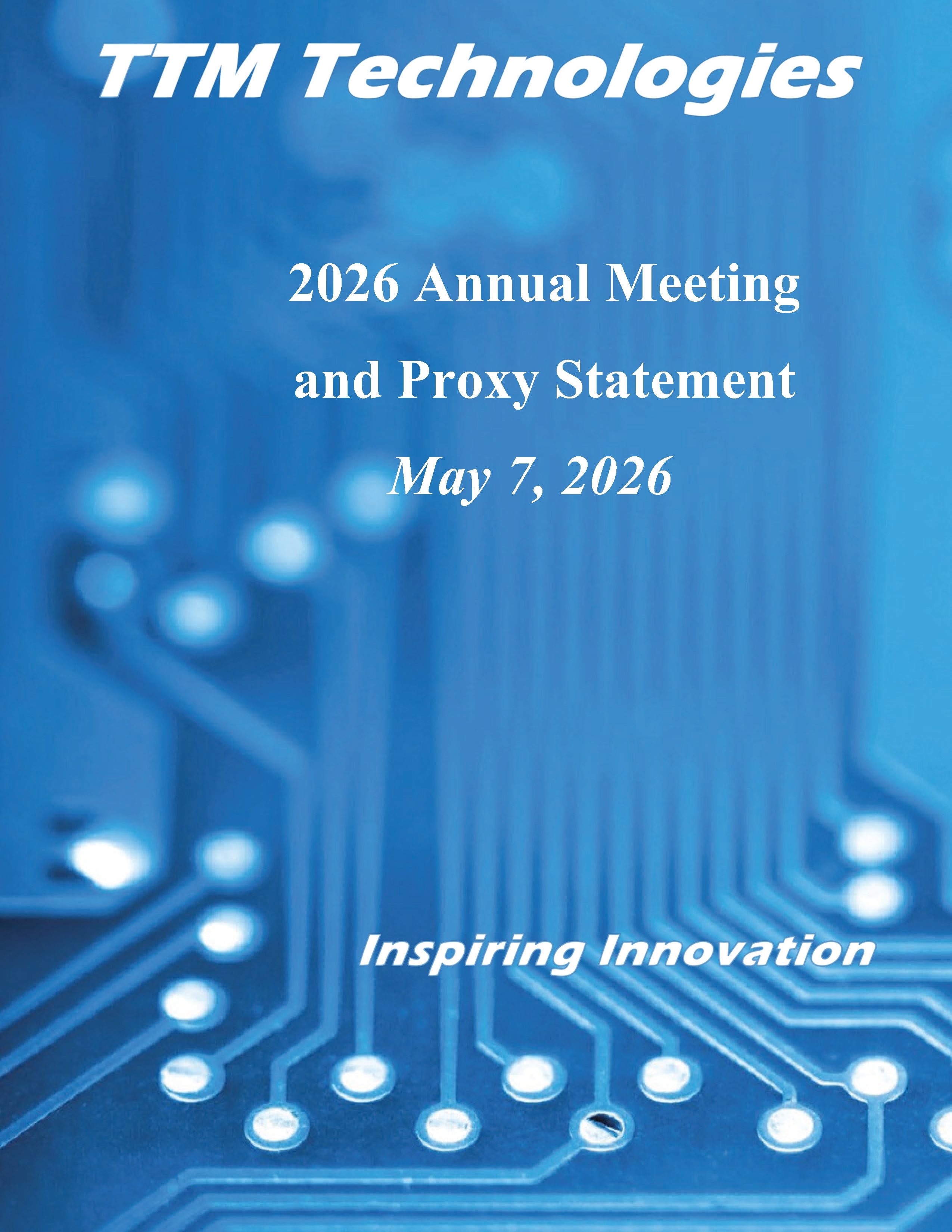 2026 annual meeting and proxy statement May 7, 2026 Inspiring Innovation cover page